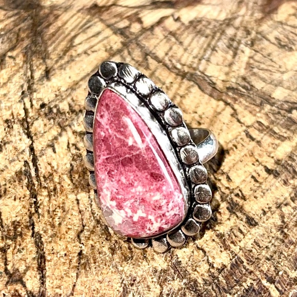 Rosaline Pink Thulite Ring Size 5 1/2 - Picture 7 of 11
